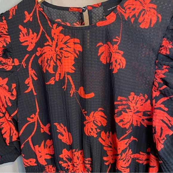 Who What Wear Womens Floral Dark Feminine Romantic Whimsigoth Dress Size S Black - Picture 11 of 16